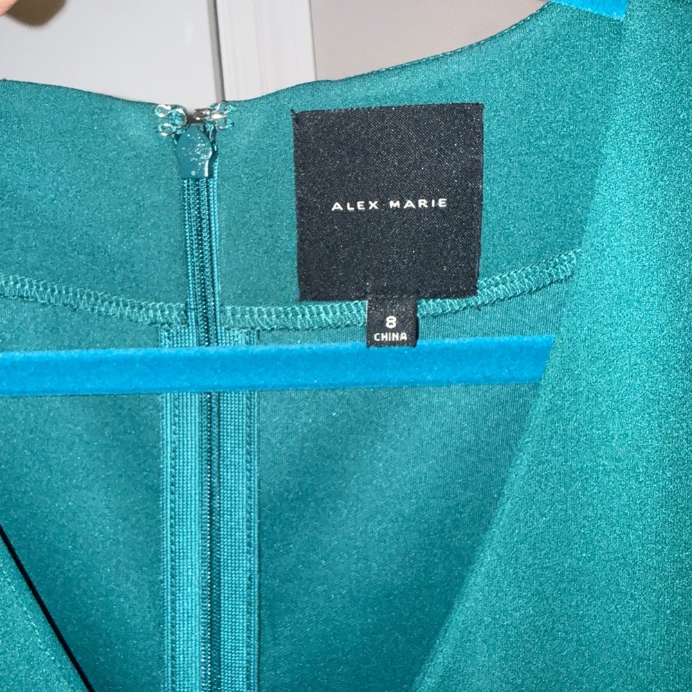 Alex Marie Teal Green Short-Sleeve Jumpsuit - Picture 4 of 4